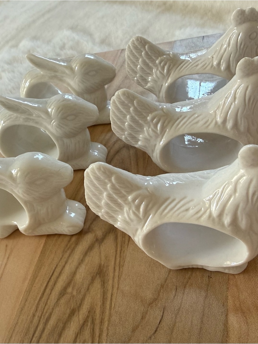 Vintage fine porcelain napkin rings.